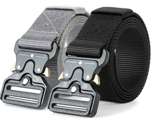 2pzs Cinturones Táctico Ajustable Moda Calidad Cinto Militar Negro + Verde militar Talla 125