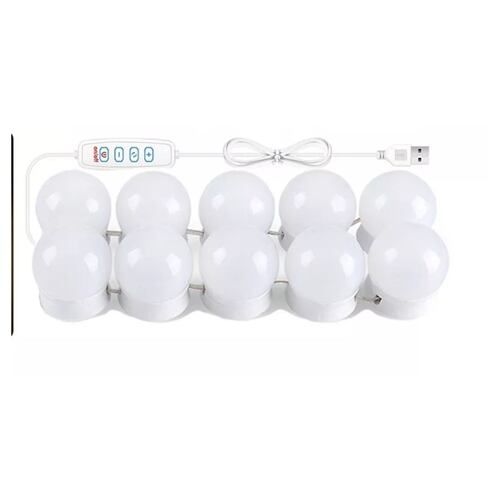 Luz espejo tocador 10 bombillas 3 brillos