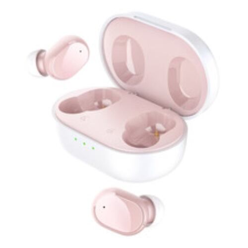 Audífonos in-ear gamer inalámbricos rosa con luz LED