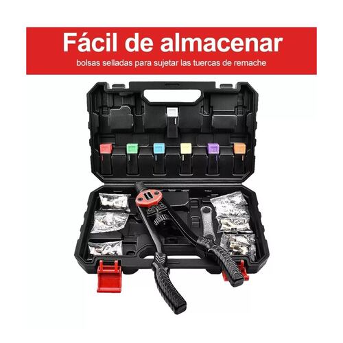 Remachadora Para Tuercas De Manual Profesional Remache Negro