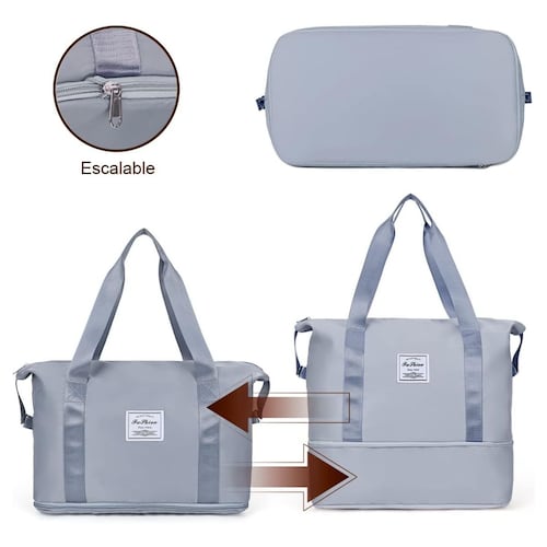 Bolso deportivo para viajes, gimnasio, ejercicios aZUL claro