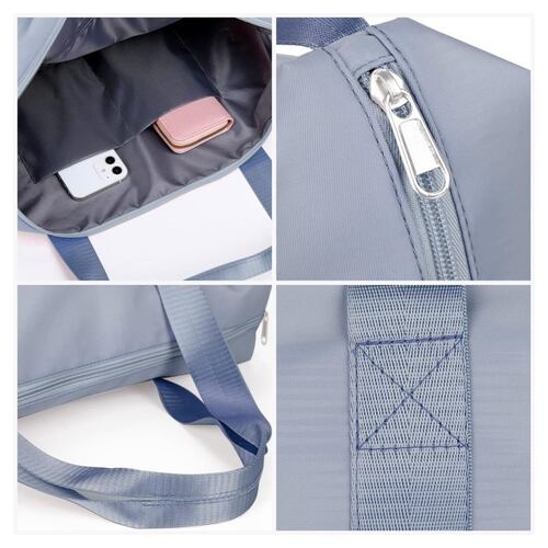Bolso deportivo para viajes, gimnasio, ejercicios aZUL claro