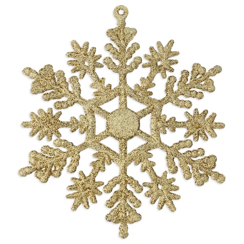 Decoración Navideña con Adornos para Árbol de Navidad (Copo Dorado) ESQUIMAL.