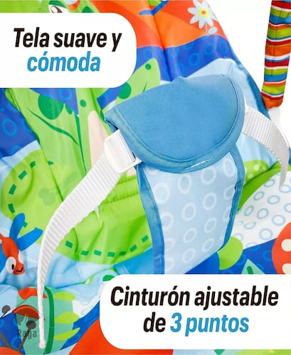 Silla mecedora para bebé Tiibaby Cartoon deluxe azul.