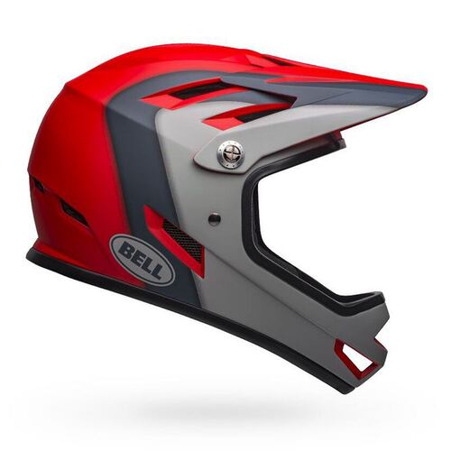 Casco BELL Montaña SANCTION Full-Face Negro/Rojo Talla:L (58-62cm).