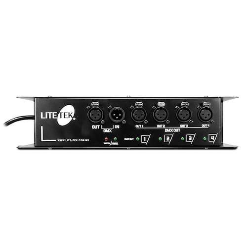 Splitter LITE TEK Dmx SPLITTER4 100-240v 50-60hz 30w.