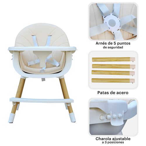 AGBOX Silla Alta Para Bebé Periquera Para Bebé 3 En 1 AG-SILLABEBE01.