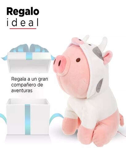 Miniso Peluche Cerdito Sentado Con Capucha De Vaca 27.9x21.2.