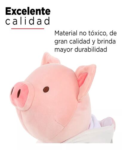 Miniso Peluche Cerdito Sentado Con Capucha De Vaca 27.9x21.2.