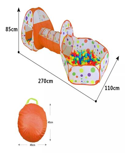 Carpa De Juegos 3 En 1 Con Túnel Para Niños, Casa De Juegos.