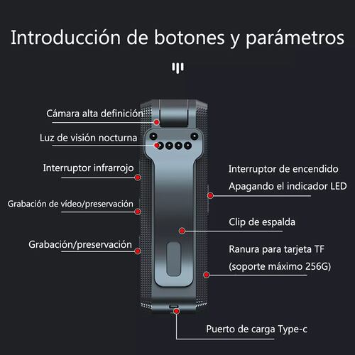 Camara Espia Mini-hdgrabador Grabación De Sonido Video Pluma