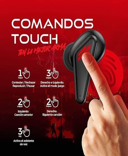 K98 Audífonos Bluetooth Gamer Auricular De Baja Latencia.