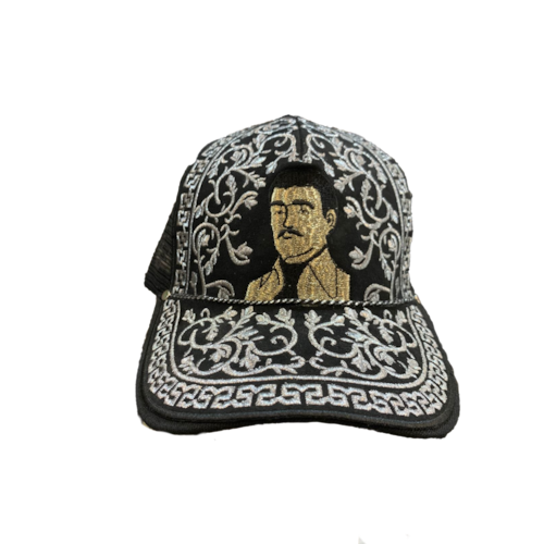 Gorra Bordada Jesús Malverde en color Negro