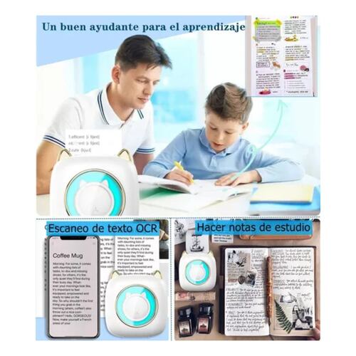 Mini Impresora Térmica Inalámbrica Con Bluetooth Portátil Blanco