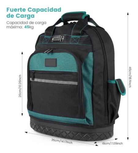 Bolsa Mochila Portaherramientas Para Herramientas Organizado Verde