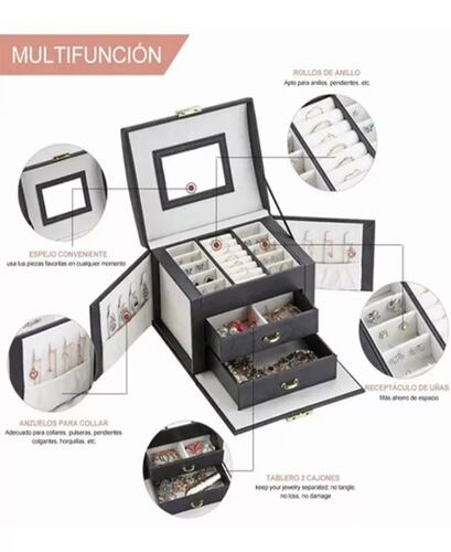 Cajas De Exhibición De Joyería Joyero Organizador De 3 Capas.