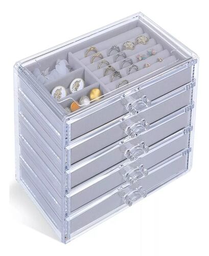 Joyero Organizador Cajas De Joyería Joyas Estuche, 5 Cajónes.