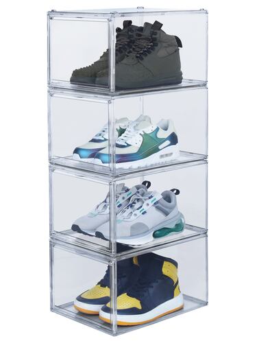 AGBOX Zapateras Apilables Premium 4 Pack Payton ZAP04TN.