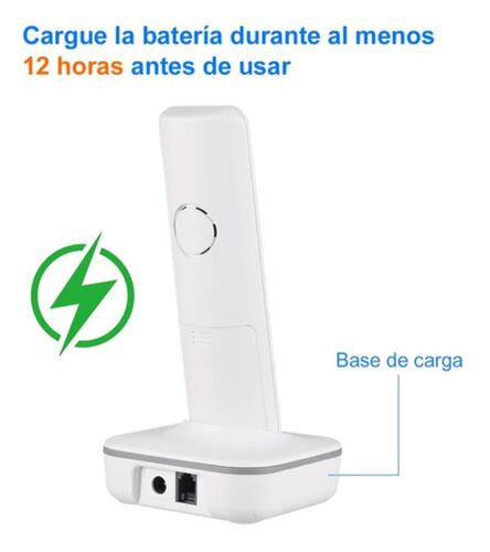 Teléfono Inalámbrico Con Contestador Automático Blanco