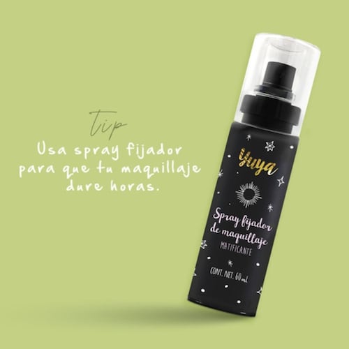 Polvo Traslucido De Arroz + Spray Fijador Maquillaje Yuya Color Natural