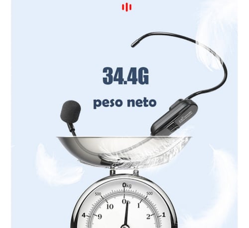 Micrófono Inalámbricos De Cabeza Para Amplificador, Altavoz Negro