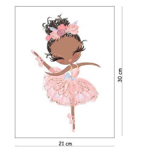 Kits de 6 Lienzo Habitación Infantil Bailarina Ballet Bebé Niña