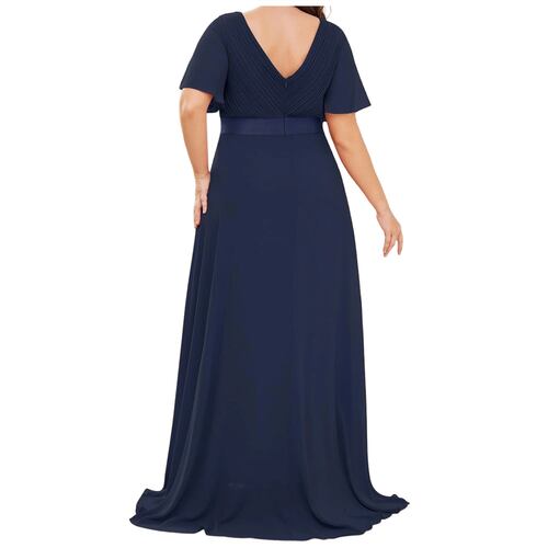 Maxi Vestido Dama Mujer Elegante Fiesta Drapleado Talla Extra