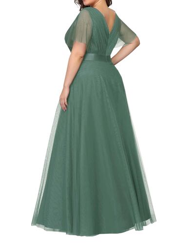 Maxi Vestido Dama Mujer Elegante Fiesta Drapleado Talla Extra