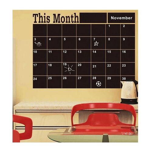 Vinil Pizarrón Organizador Calendario Mensual Oficina+plumón