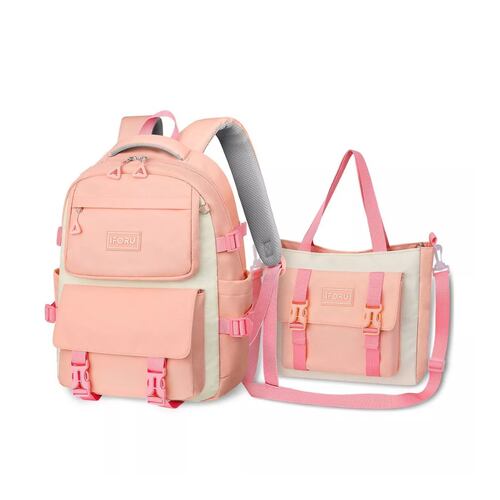 Mochila escolar Backpack-13N color rosa diseño liso 30 L Rosa