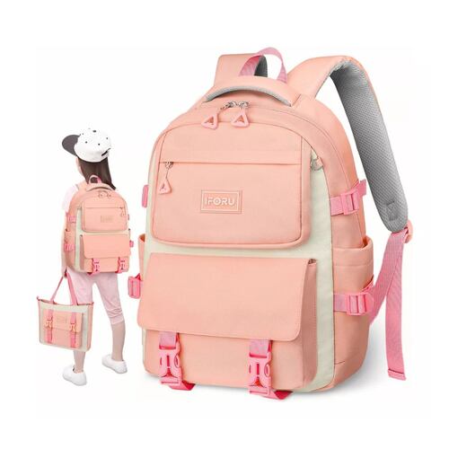 Mochila escolar Backpack-13N color rosa diseño liso 30 L Rosa