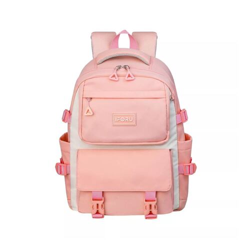 Mochila escolar Backpack-13N color rosa diseño liso 30 L Rosa