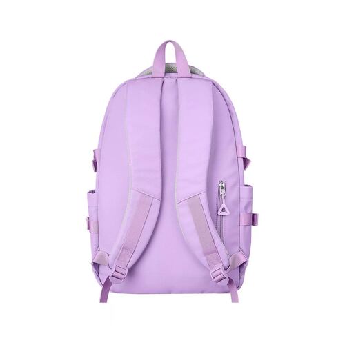 Mochila escolar Backpack-13N color Negro diseño liso 30 L Morado