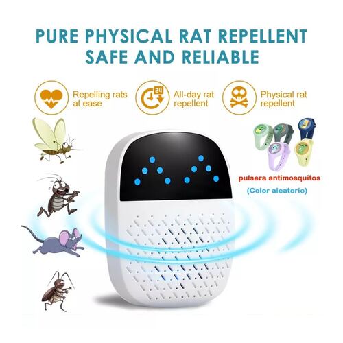 Repelente Ultrasonico Mosquitos Pulso Sónico Inteligente Blanco