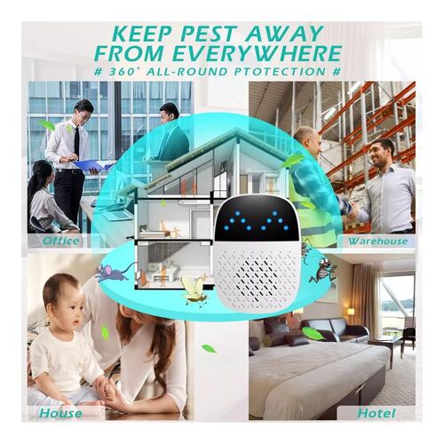Repelente Ultrasonico Mosquitos Pulso Sónico Inteligente Blanco