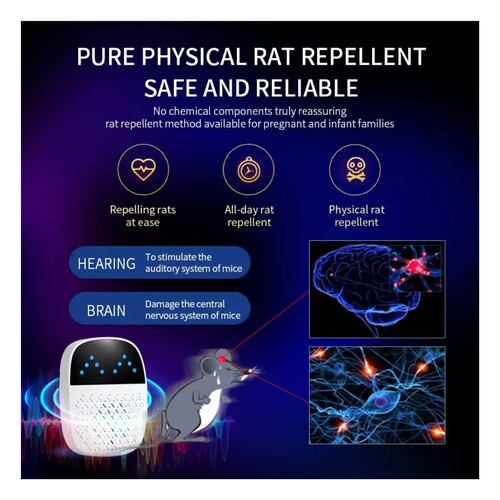 Repelente Ultrasonico Mosquitos Pulso Sónico Inteligente Blanco
