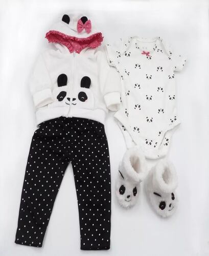 Bebé Reborn Muñeca Silicona De Cuerpo Completo 48cm Panda.