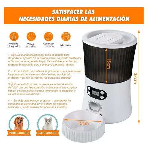 Alimentador Comedero Automático Para Perros Dispensador Wifi