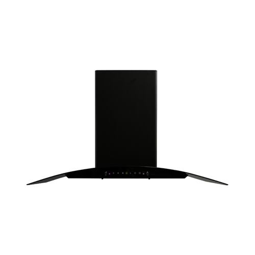 Campana Pared EB Técnica EB-393 de 90 cm Purificadora Acero Negro y Cristal.