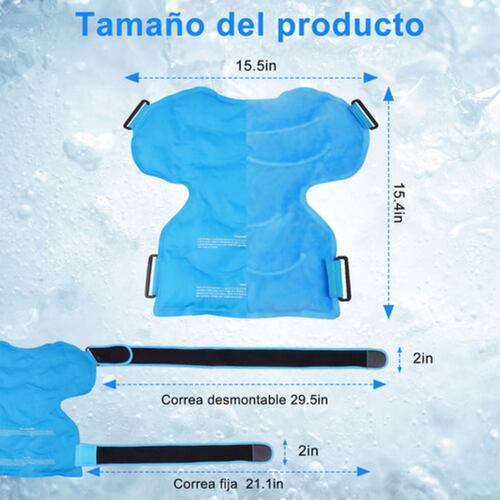 Compresa De Gel Frio Calor Para Aliviar El Dolor De Hombro Azul 