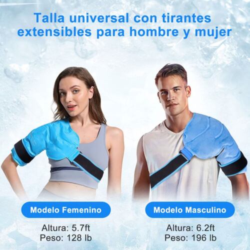 Compresa De Gel Frio Calor Para Aliviar El Dolor De Hombro Azul 