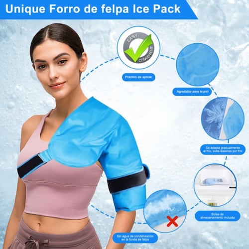 Compresa De Gel Frio Calor Para Aliviar El Dolor De Hombro Azul 