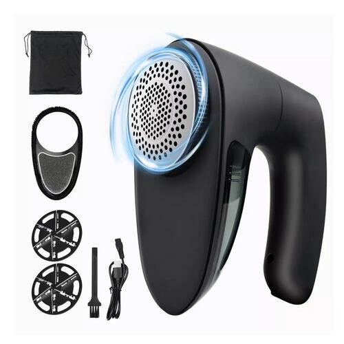 Quita Pelusa Recargable Ropa Removedor Eléctrico Portátil Negro