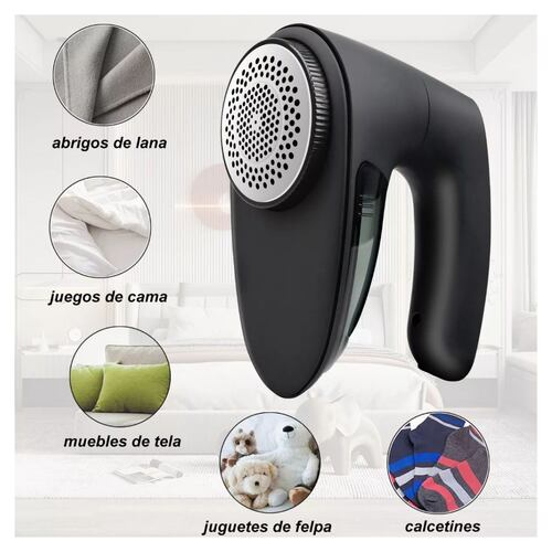 Quita Pelusa Recargable Ropa Removedor Eléctrico Portátil Negro