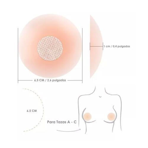 12 pcs Pezoneras Bra Levanta Push Up Cubre Pezón De Silicon 9*9*5 cm