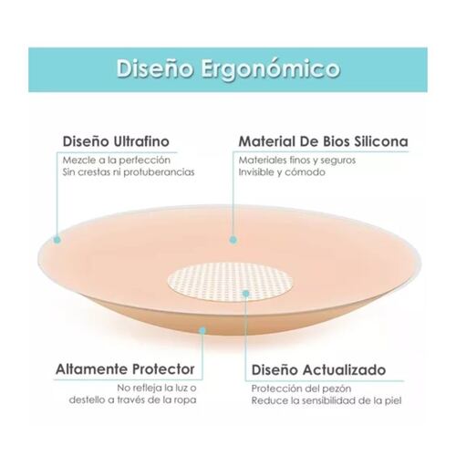 12 pcs Pezoneras Bra Levanta Push Up Cubre Pezón De Silicon 9*9*5 cm
