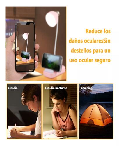 Lámpara Led Escritorio Ajustable Recargable Usb,para Lectura.