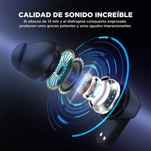 Audífonos In-ear Gamer Inalámbricos Personalizados Gris