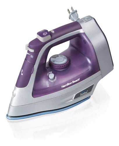 Plancha De Vapor Hamilton Beach Durathon 19803r Cable Retractil, Cerámica, Antihaderente, 110v Morado.