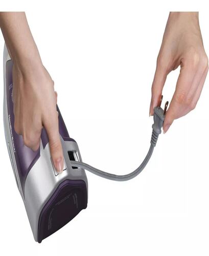 Plancha De Vapor Hamilton Beach Durathon 19803r Cable Retractil, Cerámica, Antihaderente, 110v Morado.
